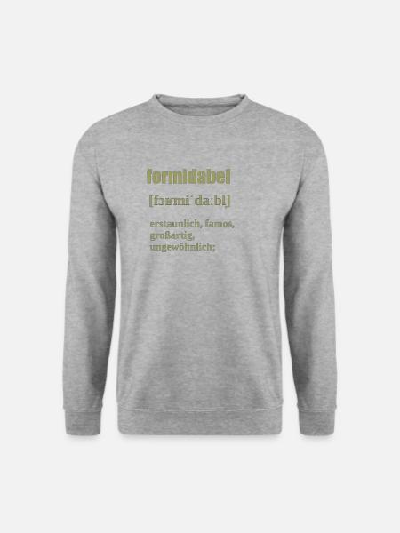 formidabel 4 - Unisex Pullover - Weißgrau meliert