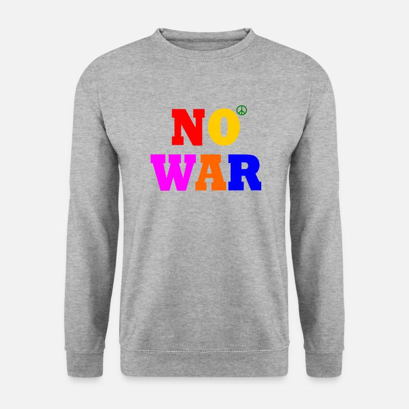 No war - Unisex Pullover - Weißgrau meliert