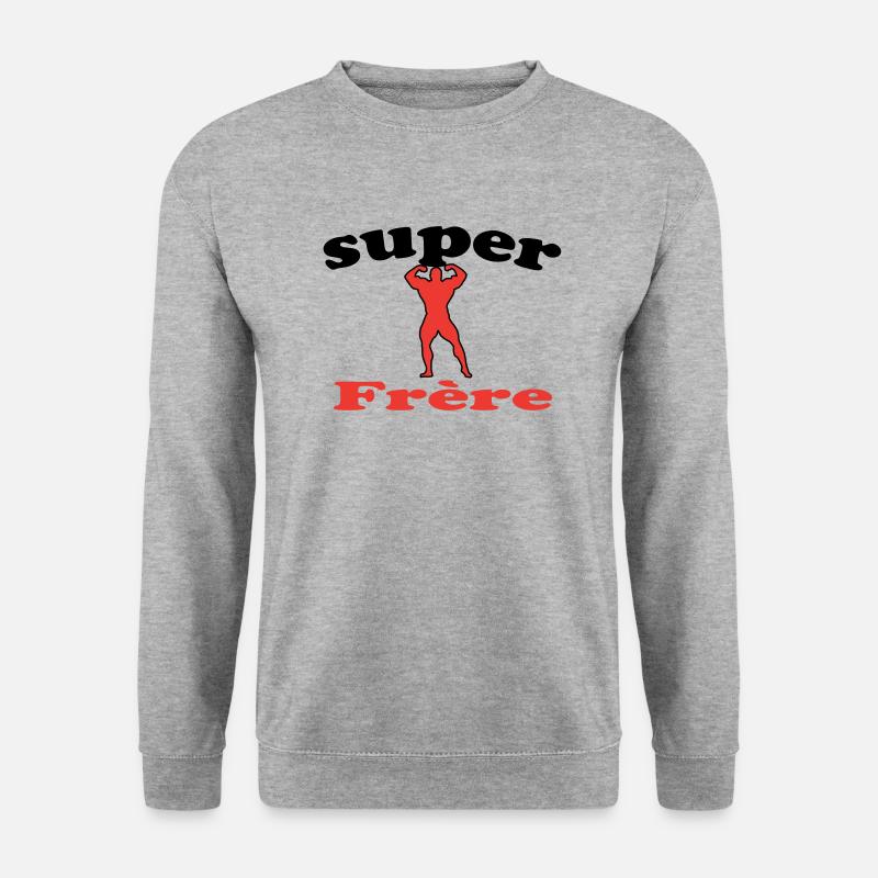 SUPER Bruder - Unisex Pullover - Weißgrau meliert