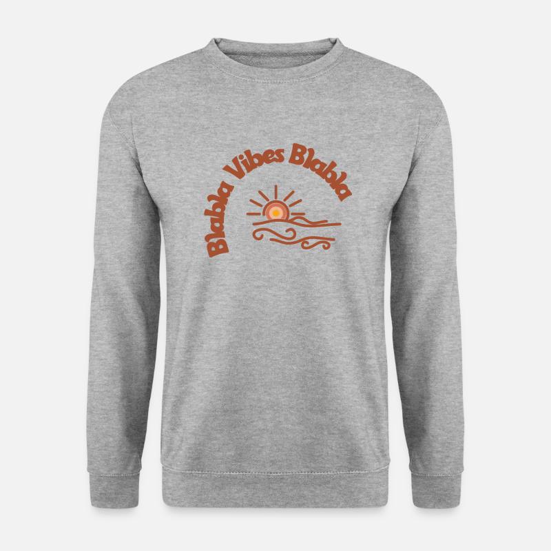 Blabla Vibes - Unisex Pullover - Weißgrau meliert