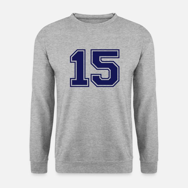15 - Unisex Pullover - Weißgrau meliert