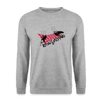 KITE SURFING ... - Unisex Sweatshirt - salt & pepper - Front - Alina (178cm) & Michal (187cm)