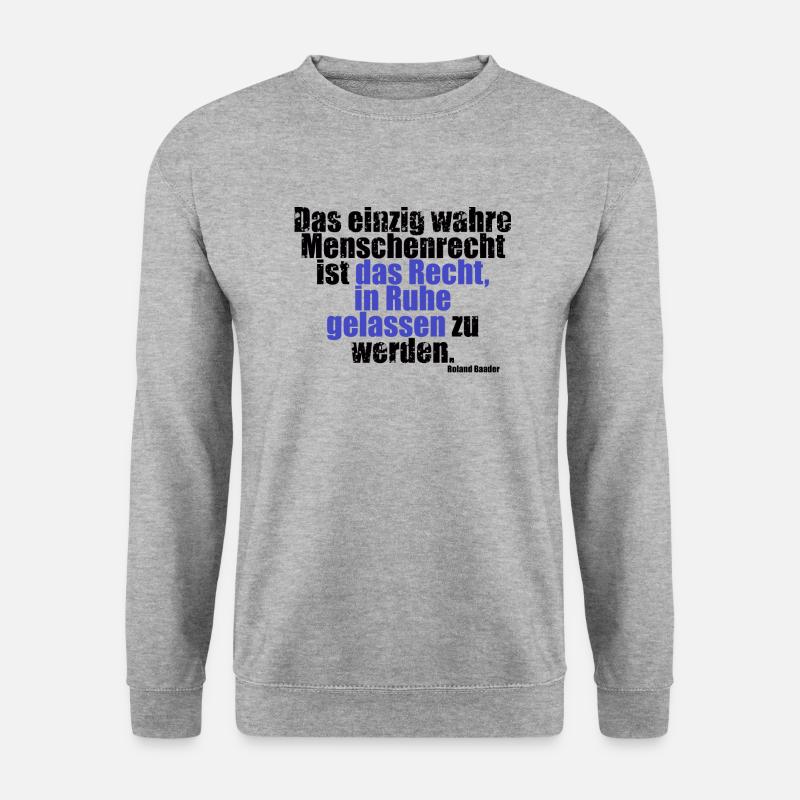Menschenrecht Baader Zita - Unisex Pullover - Weißgrau meliert