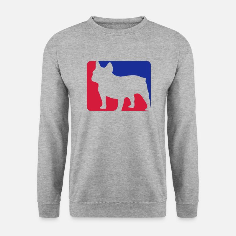french bulldog - Unisex Pullover - Weißgrau meliert