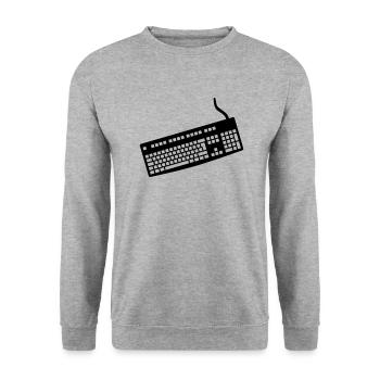 Keyboard - Unisex Sweatshirt - salt & pepper - Front - Alina (178cm) & Michal (187cm)