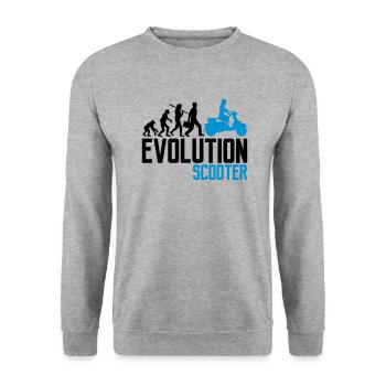 motor evolution electric scooter clipart elek - Unisex Sweatshirt - salt & pepper - Front - Alina (178cm) & Michal (187cm)