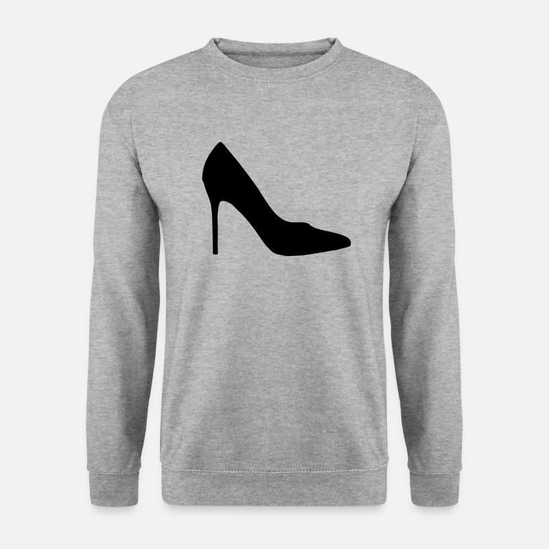high heels schuhe - Unisex Pullover - Weißgrau meliert