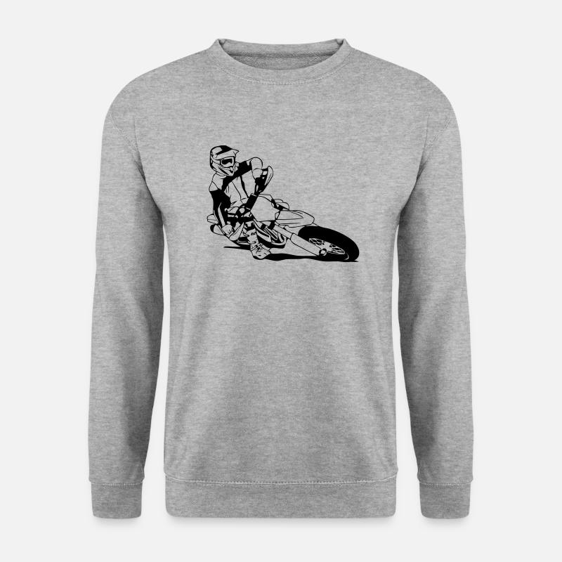 Supermoto Racing - Unisex Pullover - Weißgrau meliert