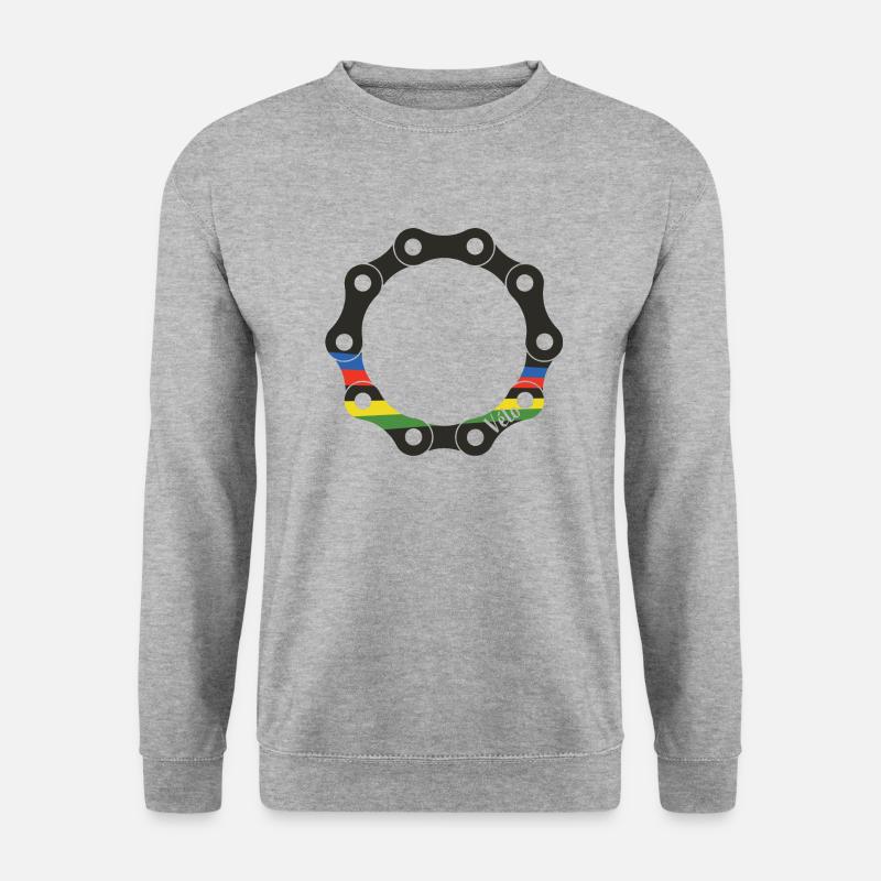 Ketten-WM-Lauf - Unisex Pullover - Weißgrau meliert