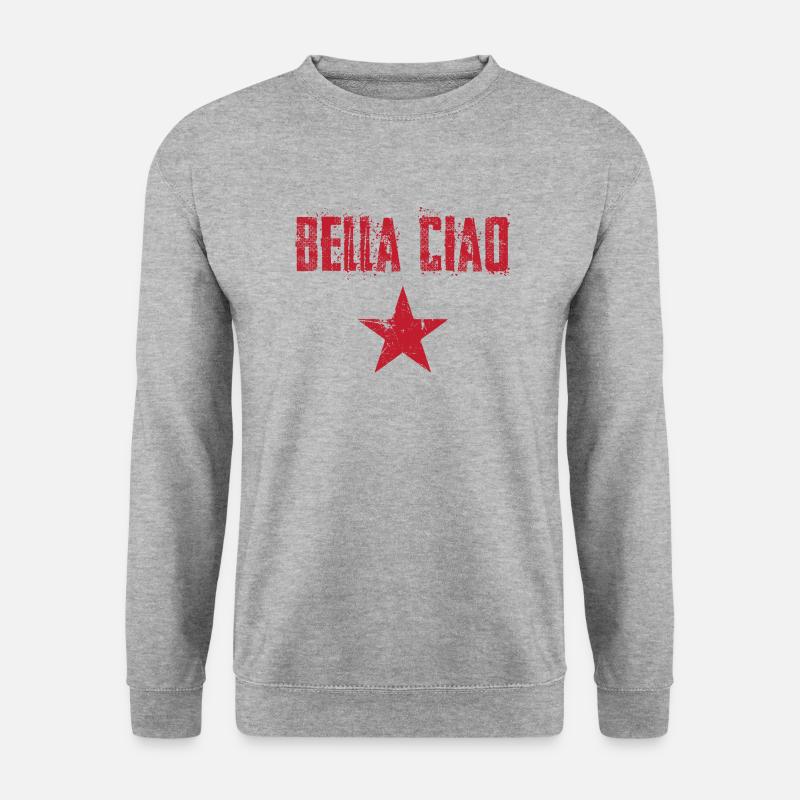 schönes hallo - Unisex Pullover - Weißgrau meliert