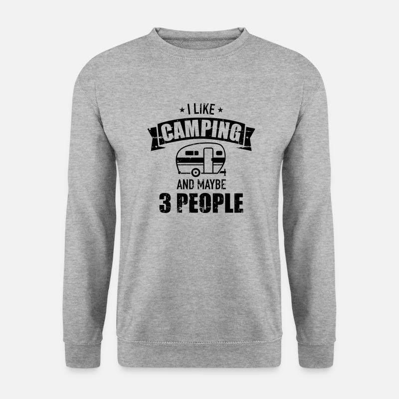 Wohnwagen - Unisex Pullover - Weißgrau meliert