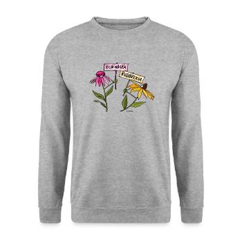 chapeau de soleil - Sweat-shirt Unisexe - gris chiné - Devant - Alina (178cm) & Michal (187cm)