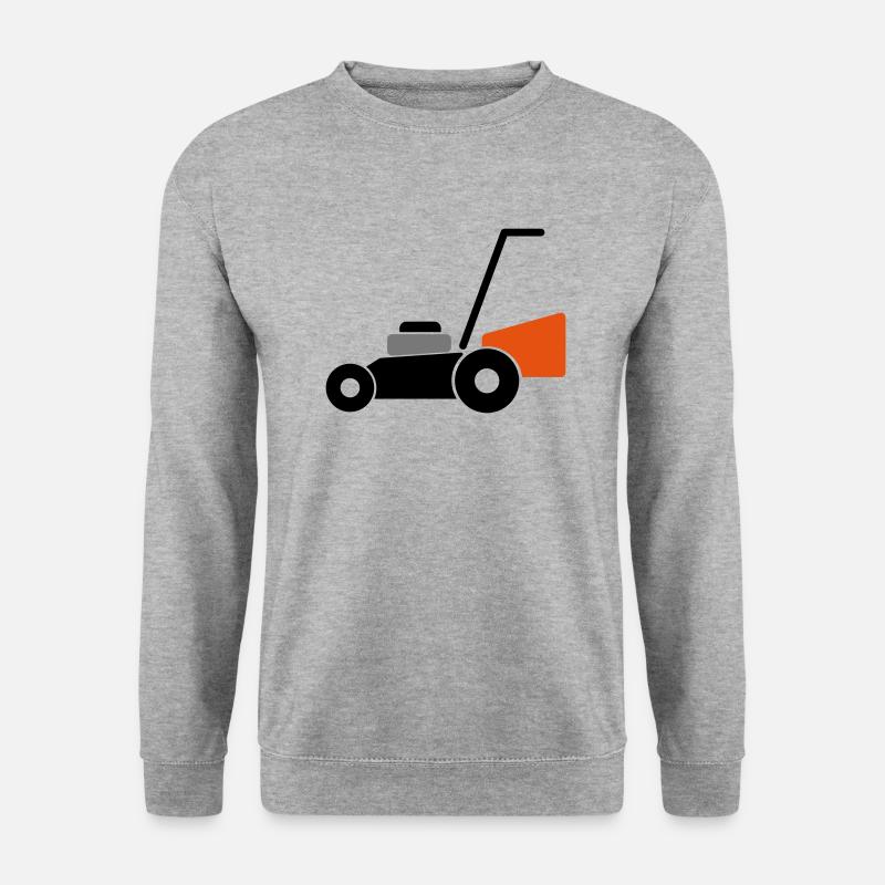 Rasenmäher - Unisex Pullover - Weißgrau meliert