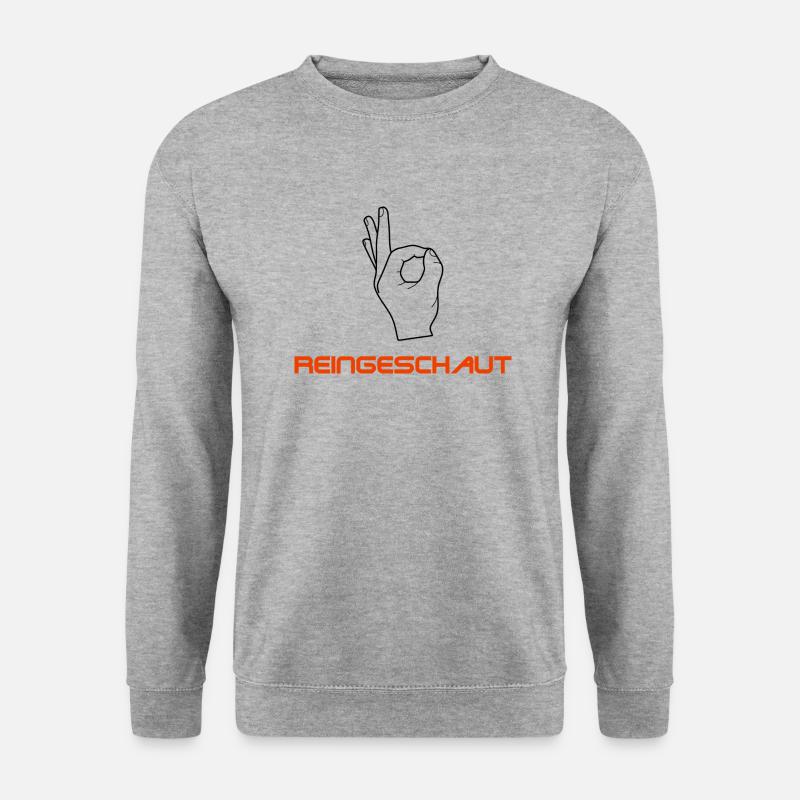 reingeschau - Unisex Pullover - Weißgrau meliert
