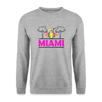 Miami - Unisex Sweatshirt - salt & pepper - Front - Alina (178cm) & Michal (187cm)