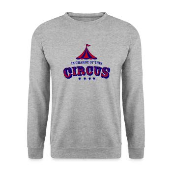 Boss of this circus - Unisex Sweatshirt - salt & pepper - Front - Alina (178cm) & Michal (187cm)