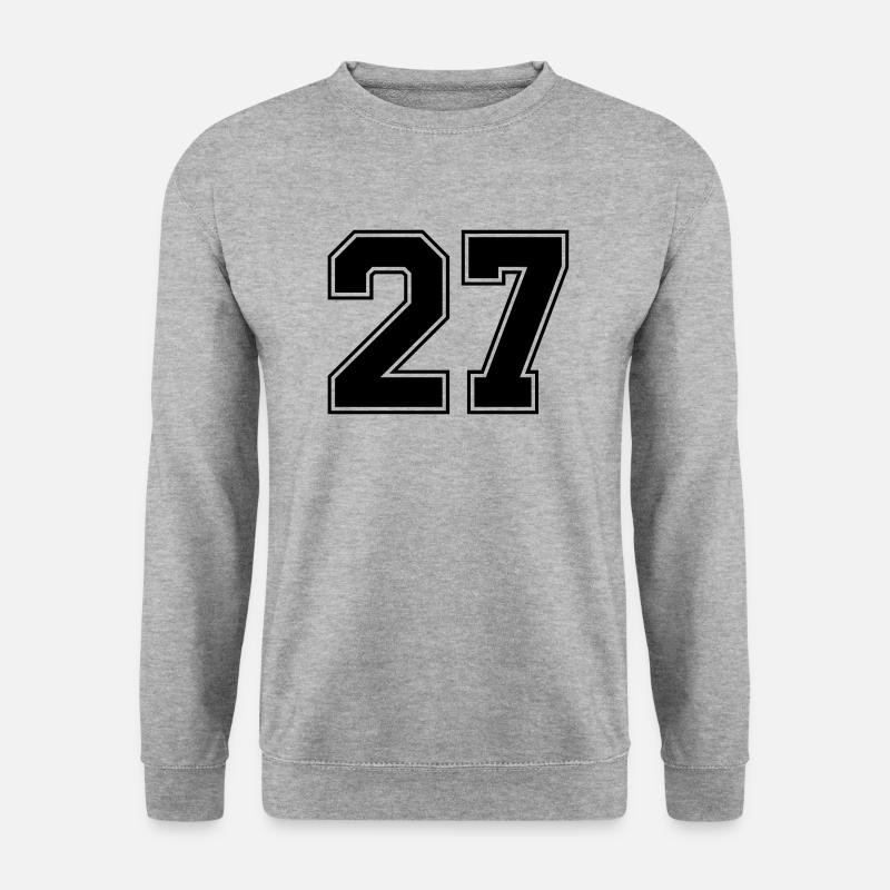 27 - Unisex Pullover - Weißgrau meliert