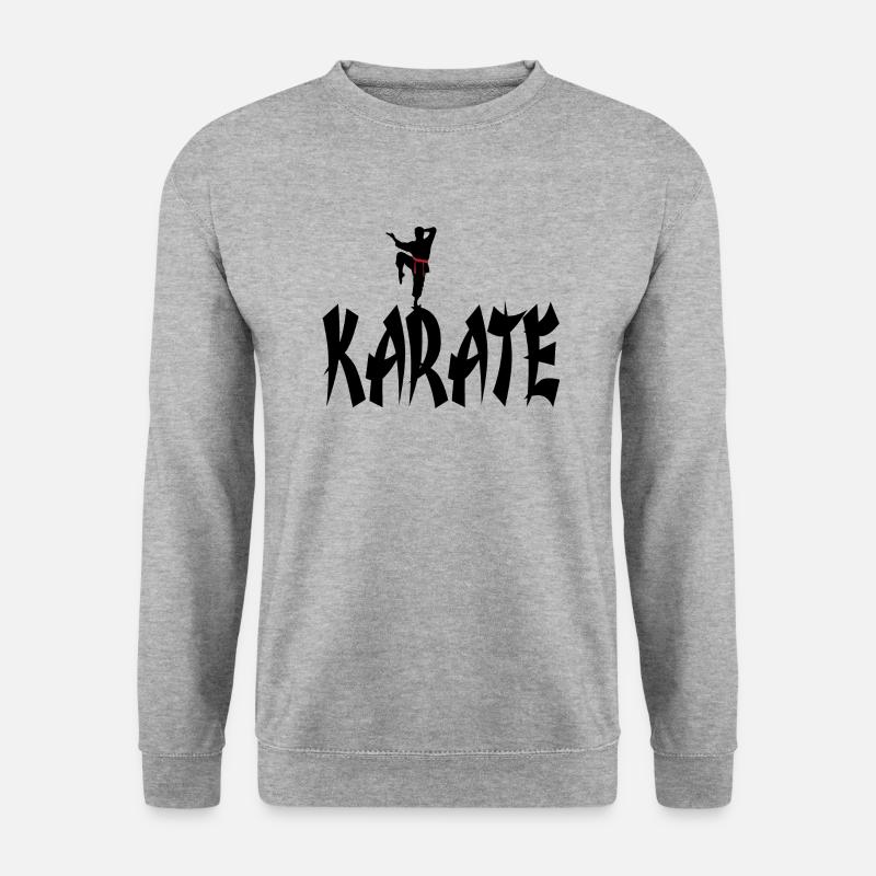 Karate - Unisex Pullover - Weißgrau meliert