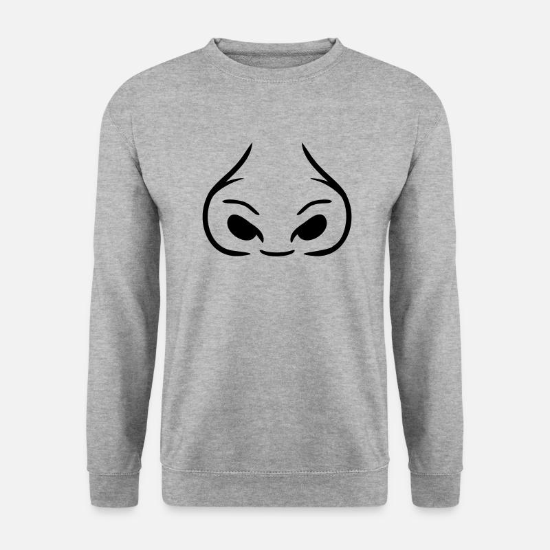 Nez épais de grosses narines - Sweat-shirt Unisexe - gris chiné