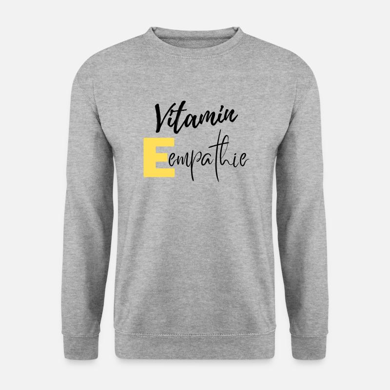 Vitamin Empathie - Unisex Pullover - Weißgrau meliert