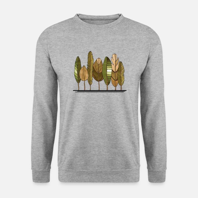 Baum - Unisex Pullover - Weißgrau meliert