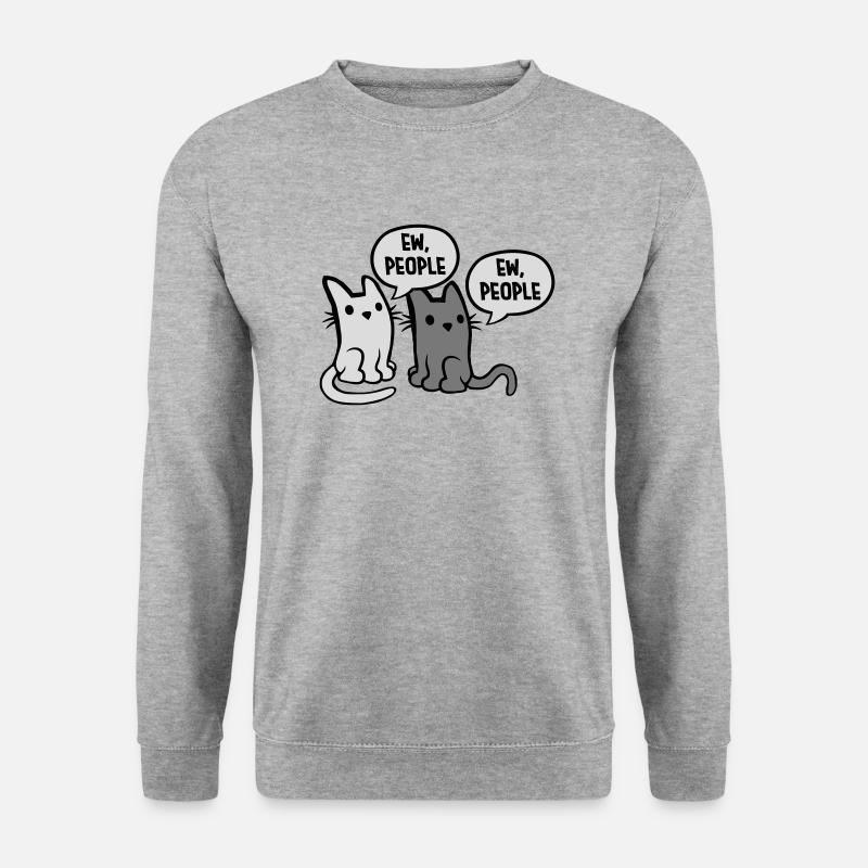 Funny cats ew people - Unisex Sweatshirt - salt & pepper