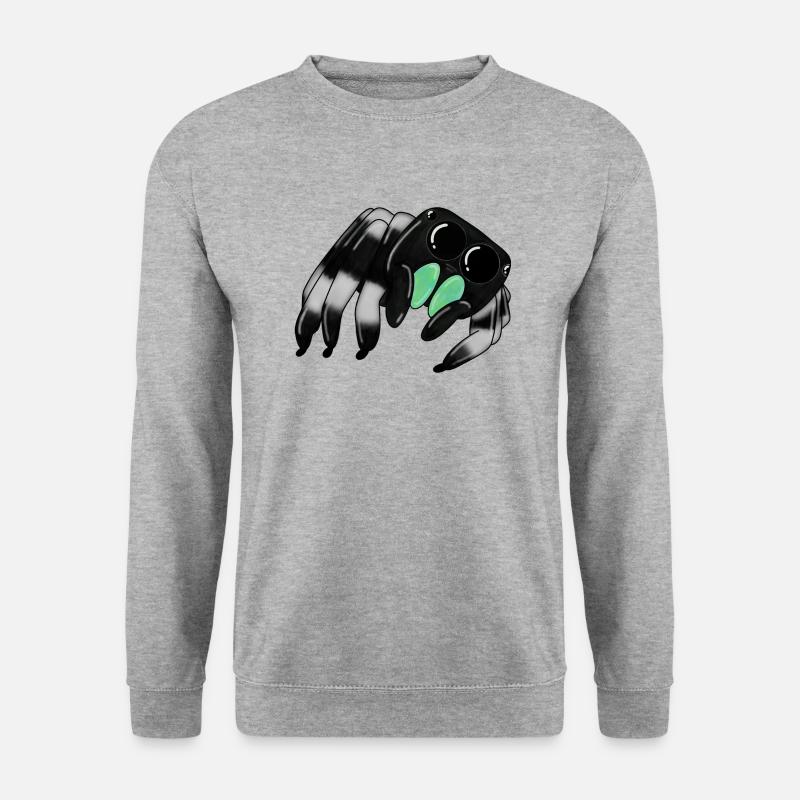 Springspinne - Unisex Pullover - Weißgrau meliert