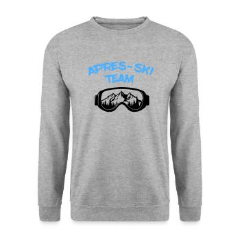 Apres Ski Team - Unisex Pullover - Weißgrau meliert - Vorne - Alina (178cm) & Michal (187cm)