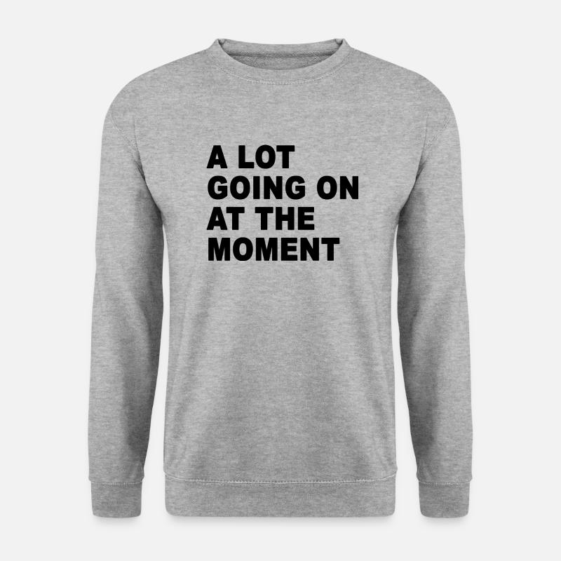 Im Moment ist viel los - Unisex Pullover - Weißgrau meliert