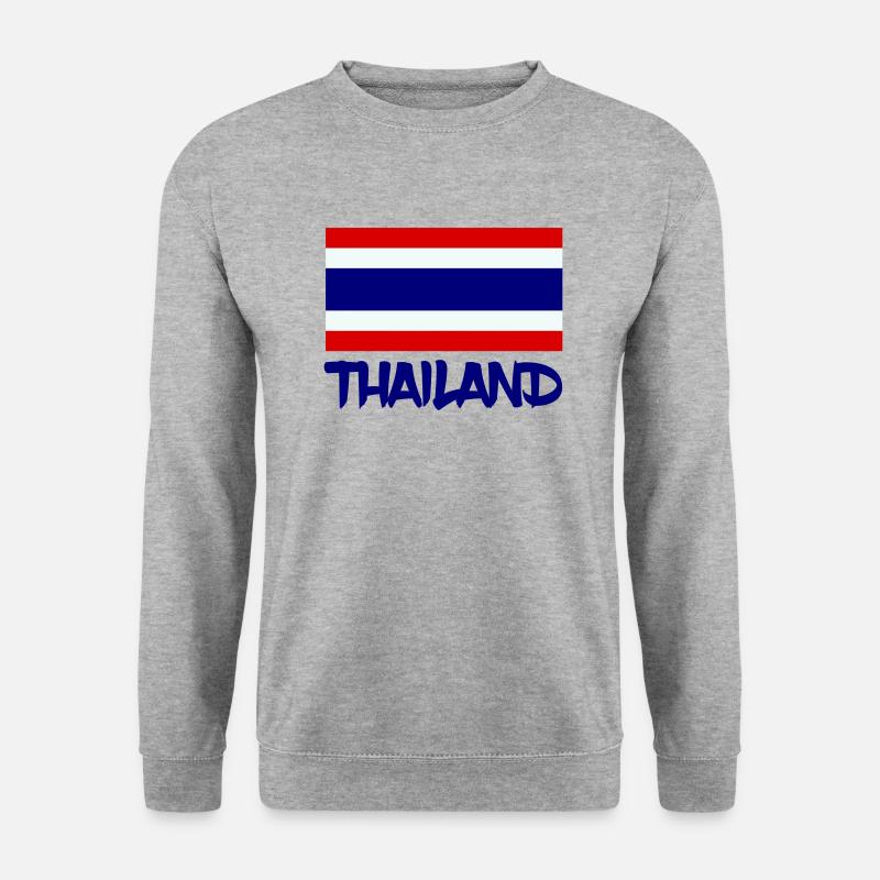 thailand - Unisex Pullover - Weißgrau meliert