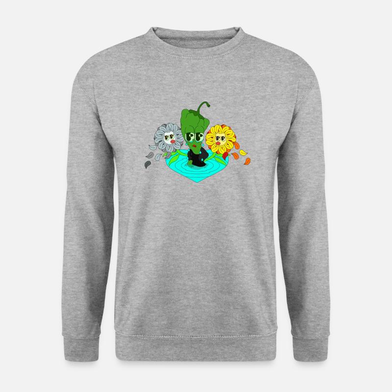 TRÄNE - Unisex Pullover - Weißgrau meliert