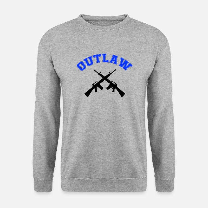 waffen outlaw - Unisex Pullover - Weißgrau meliert