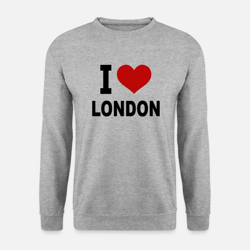 I love London - Unisex Pullover - Weißgrau meliert
