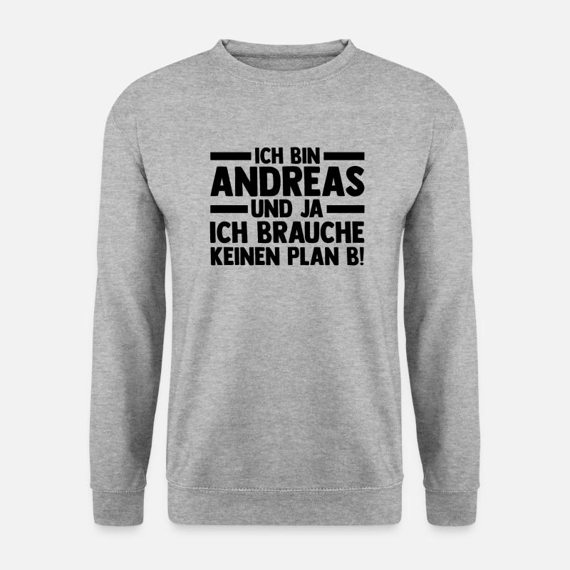 Vorname Andreas - Unisex Pullover - Weißgrau meliert