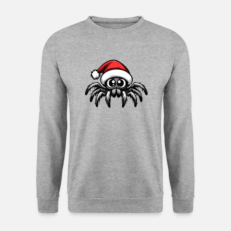 Tarantula Weihnachten Niedlich - Unisex Pullover - Weißgrau meliert