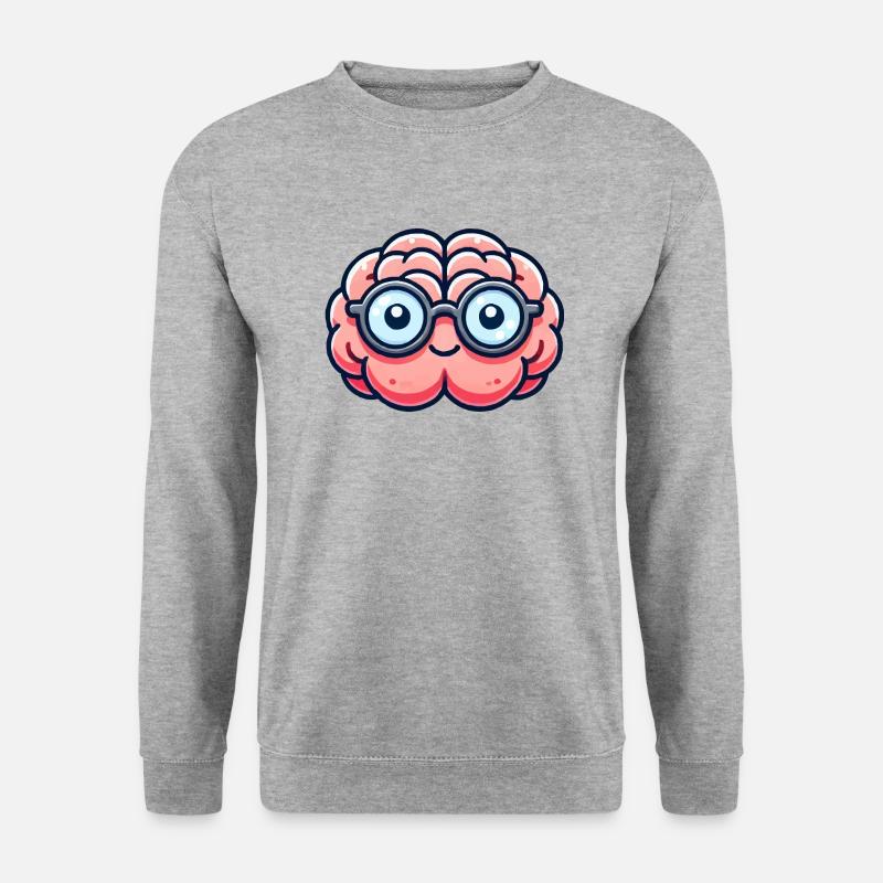 brain comic nerd - Unisex Sweatshirt - salt & pepper