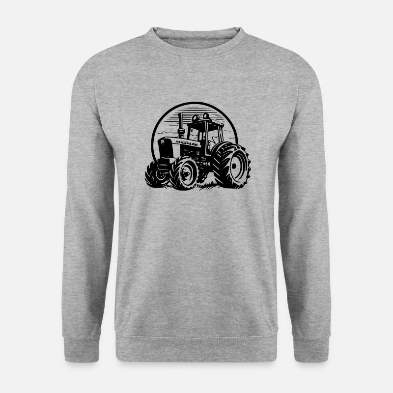 Traktor - Unisex Pullover - Weißgrau meliert