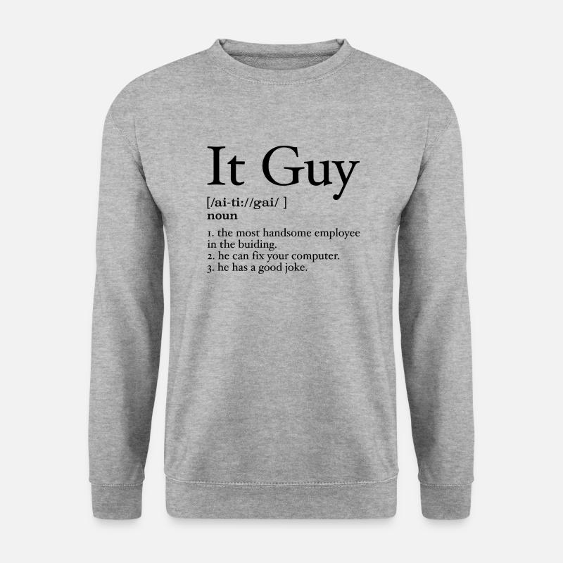 Definition des It-Mannes - Unisex Pullover - Weißgrau meliert