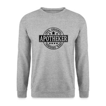 Apotheker - Unisex Pullover - Weißgrau meliert - Vorne - Alina (178cm) & Michal (187cm)