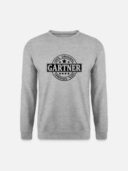 Gärtner - Unisex Pullover - Weißgrau meliert