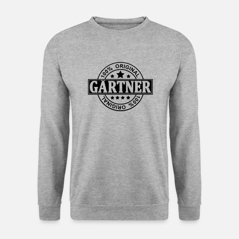 Gärtner - Unisex Pullover - Weißgrau meliert