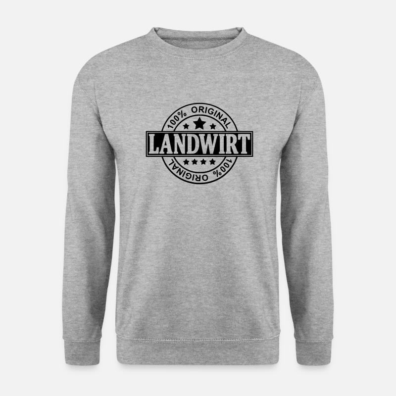 landwirt - Unisex Pullover - Weißgrau meliert