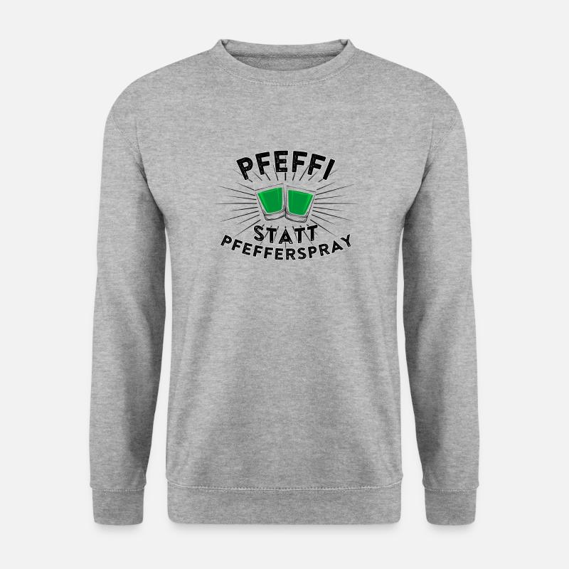Pfeffi statt Pfefferspray - Unisex Pullover - Weißgrau meliert
