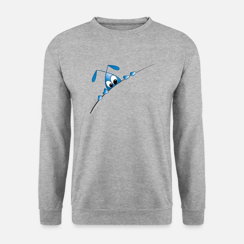neugierige Ameise - Unisex Pullover - Weißgrau meliert