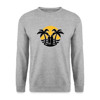 Surf - Sweat-shirt Unisexe - gris chiné - Devant - Alina (178cm) & Michal (187cm)