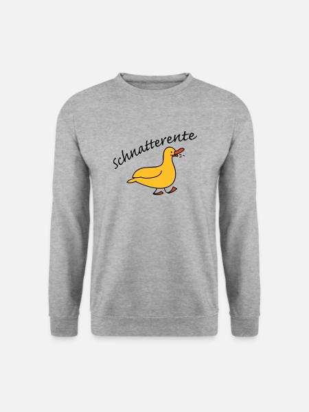 Schnatterente - Unisex Pullover - Weißgrau meliert