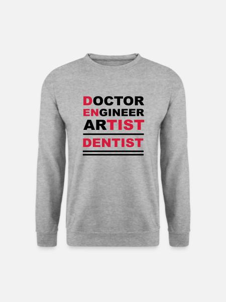 zahnarzt arzt ingenieur künstler - Unisex Sweatshirt - salt & pepper