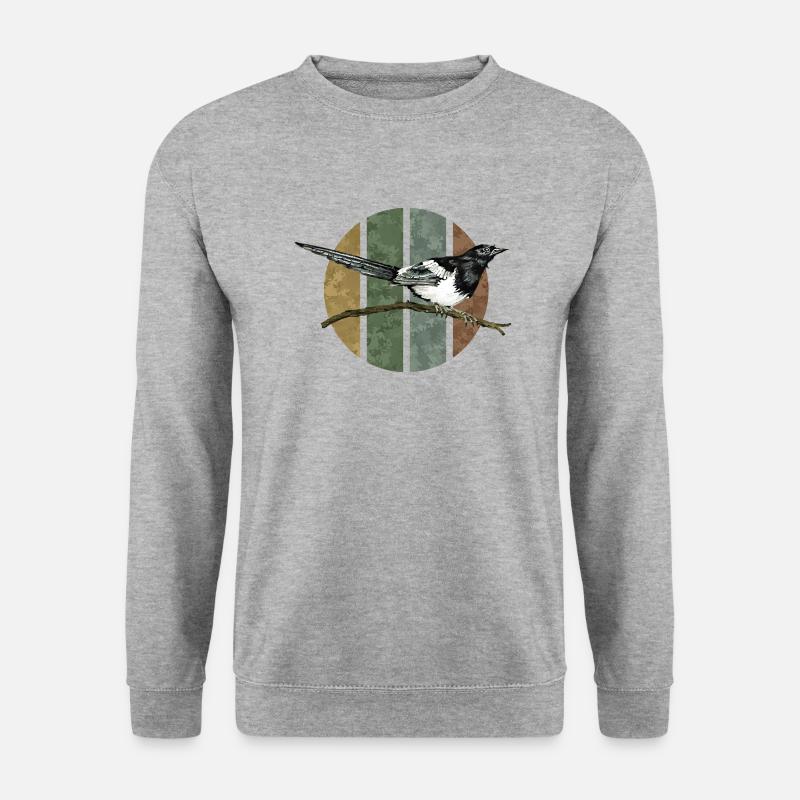 Vogel - Unisex Pullover - Weißgrau meliert
