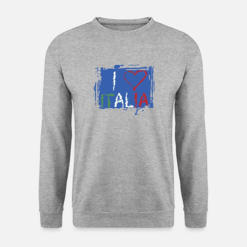 Italia - Unisex Pullover - Weißgrau meliert