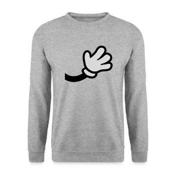 Agiter la main de la bande dessinée - Sweat-shirt Unisexe - gris chiné - Devant - Alina (178cm) & Michal (187cm)